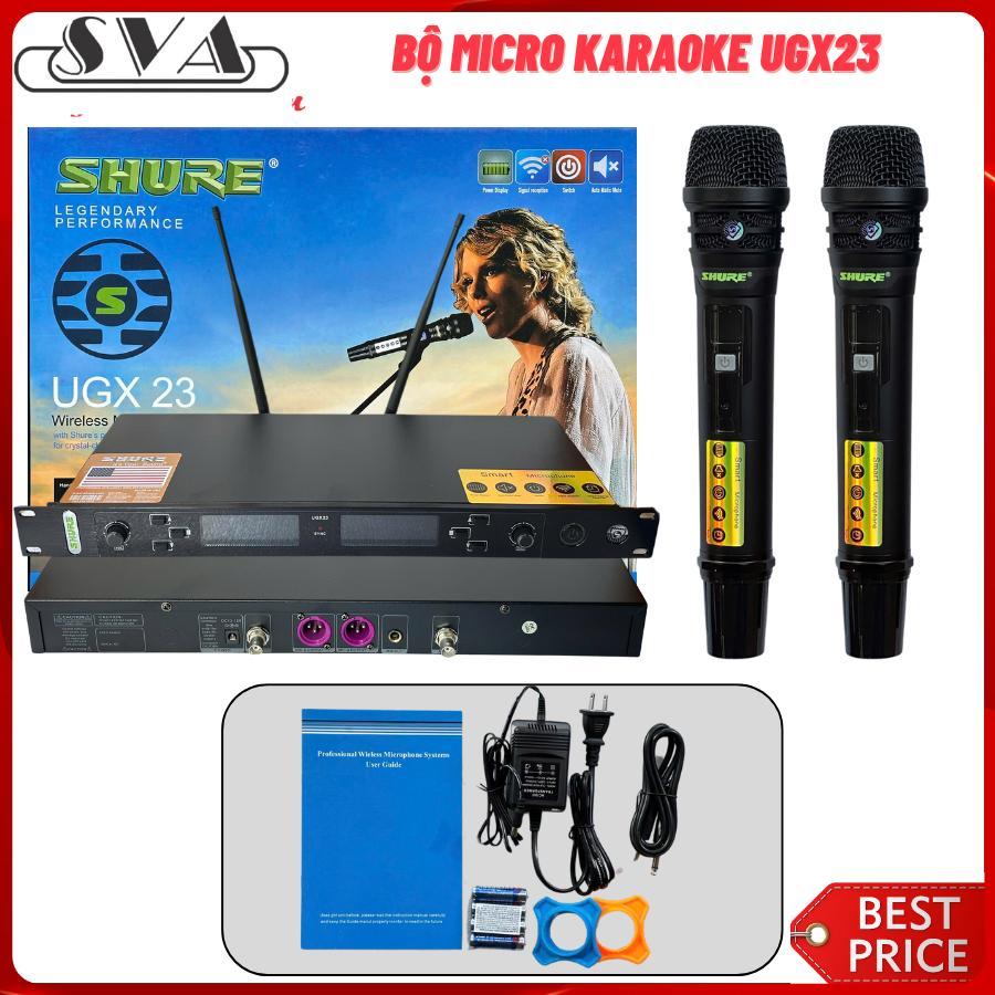 BỘ MICRO KARAOKE KHÔNG DÂY SHURE UGX23 - 2 ANTEN