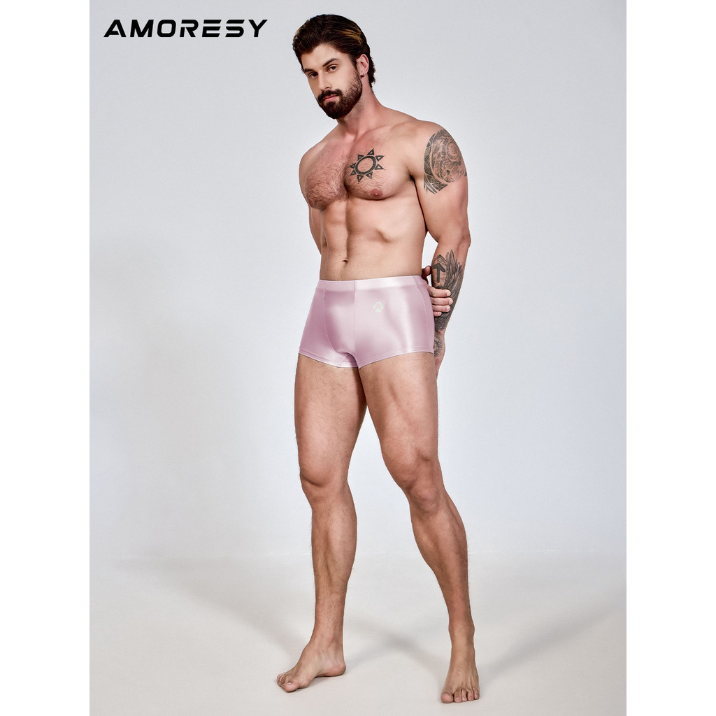 AMORESY Ravion Series - Boxer Lót Bơi Siêu Mỏng, Màu Trơn, Thiết Kế Skinny