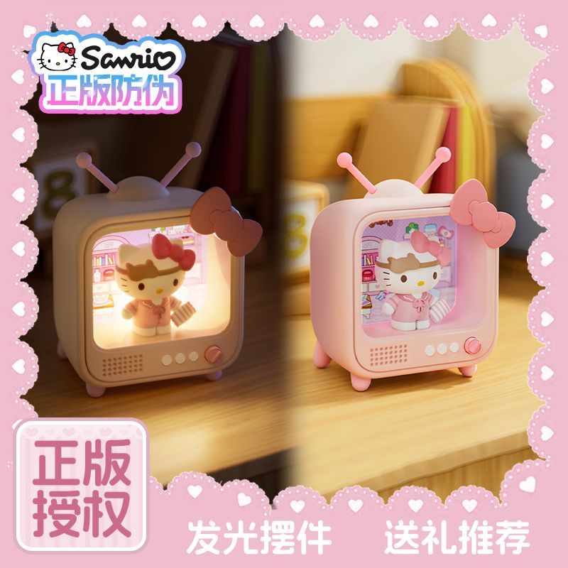Sanrio TV Dạ Quang Hello Kitty TV Hello Kitty Đèn Ngủ Quà Tặng Sinh Nhật Bạn Gái