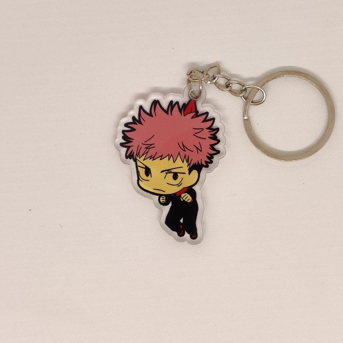 FEELIO - Gantungan Kunci Acrylic 3mm Anime Jujutsu Kaisen Gojo Yuji Fushiguro Nobara Maki GK16 - Yuj