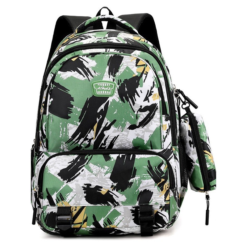 Ba Lô Nylon Nam Xuyên Biên Giới 2026 Phong Cách Mới Ngụy Trang In Học Sinh Học Ba Lô Du Lịch Bán Buôn