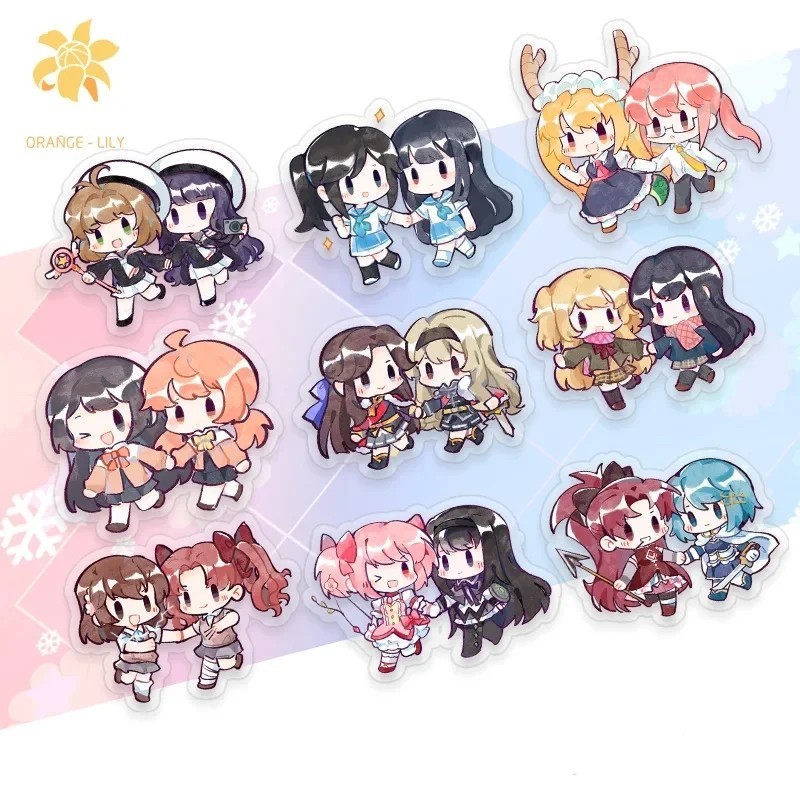Móc khóa Anime Yuri GL Citrus Bloom Into You Revue Starlight Madoka Magica Mica Acrylic Trang trí Cặ