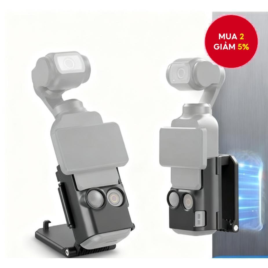 Basics Mount Stand tương thích với DJI Osmo Pocket 3, giá đỡ máy ảnh nhựa điều chỉnh 180°, giá đỡ mở
