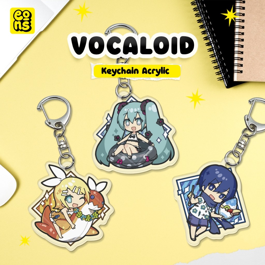 Keychain Vocaloid Hatsune Miku – Gantungan Kunci Anime Acrylic Karakter Jepang