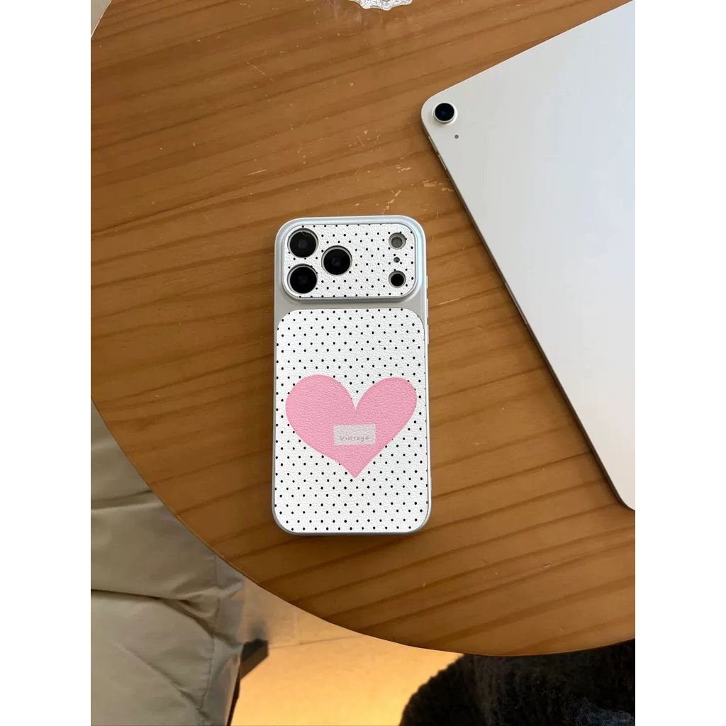Phong Cách Hàn Quốc Chấm Bi Tình Yêu Chống Rơi Thích Hợp Cho iPhone 17 11 Pro 12 ProMax 13 Plus 14 P