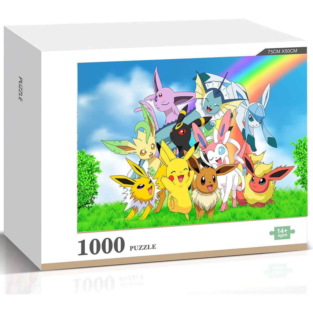 Eevee Evolutions Flareon Pokémon Jolteon Anime 1000 Chiếc Bằng Gỗ Ghép Hình Nhiều Màu Sắc Cho Trẻ Em