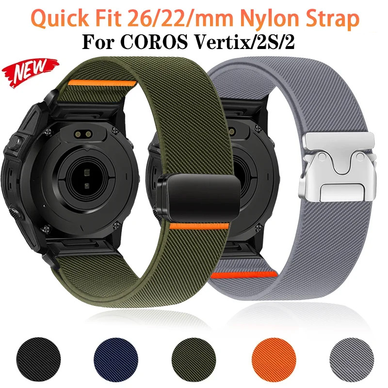 Dây đeo Nylon QuickFit 26mm 22mm cho vòng đeo tay COROS Vertix 2S 2 cho dây đeo cổ tay COROS Vertix
