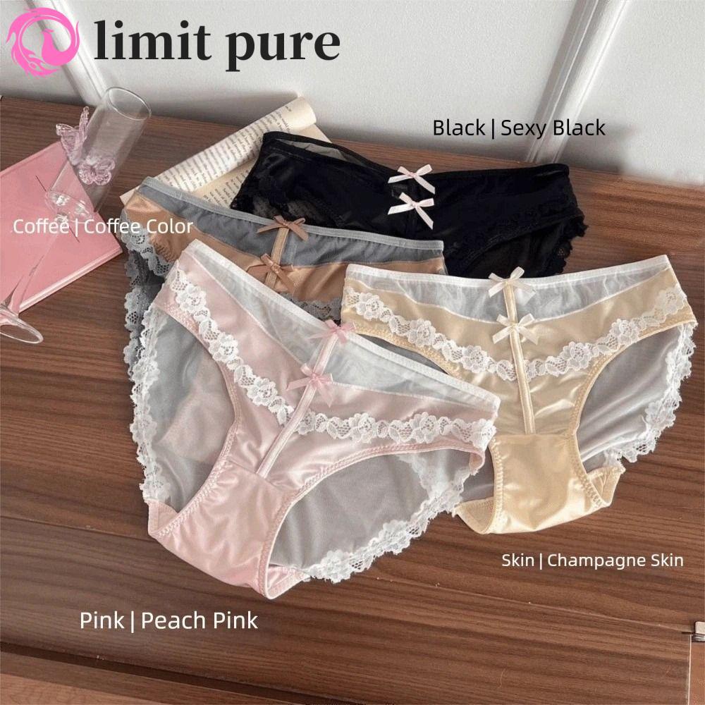 GIỚI HẠN PURE Lưới Ren Quần Đùi Giữa Eo Ngọt Ngào Lady