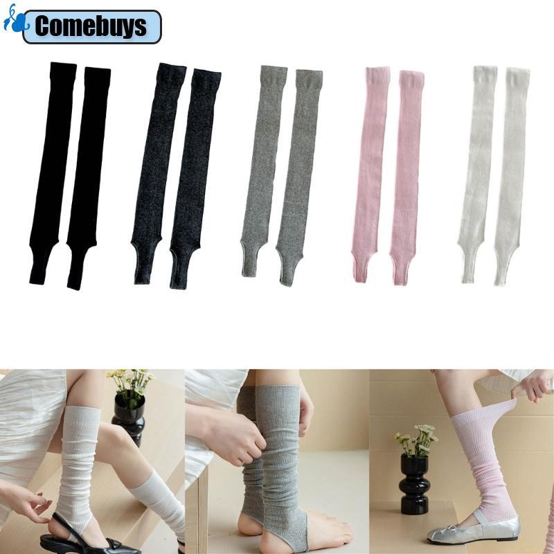 Com * Giày giữ ấm chân nữ Giày bốt ấm áp Tất Cotton ba lê Tất không ngón chân đến đầu gối