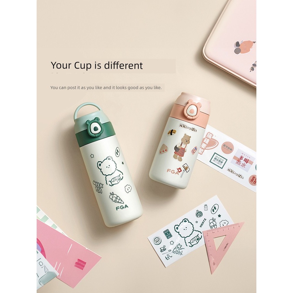 bình giữ nhiệt bình thủy giữ nhiệt Cốc giữ nhiệt ống hút bà bầu bằng thép không gỉ Fuguang 316L