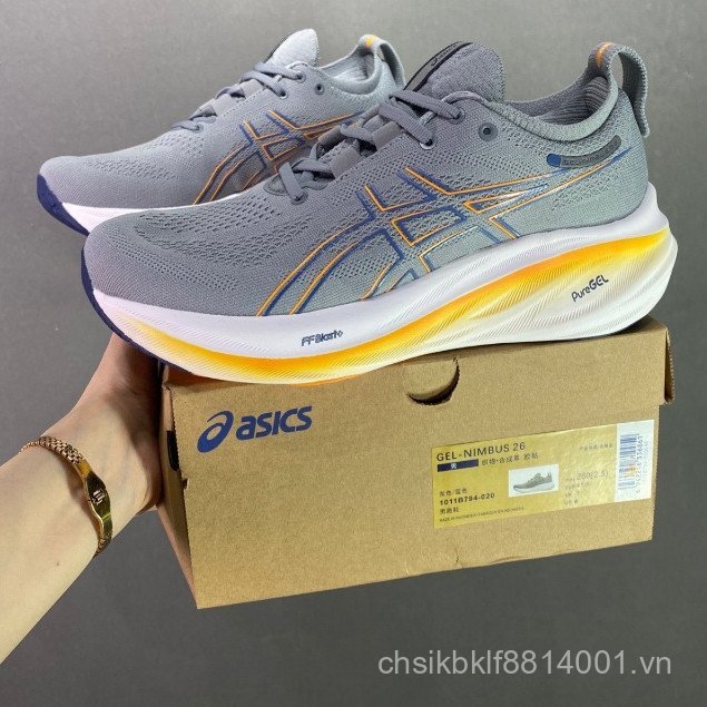 Gel Nimbus 26 Giày Chạy Bộ Nam Nữ Nimbus 26 Giày Thể Thao Hấp Thụ Sốc 1011B794-020 --- & GRNN