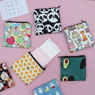 Bao đựng băng vệ sinh họa tiết hoạt hình, nhỏ gọn tiện lợi