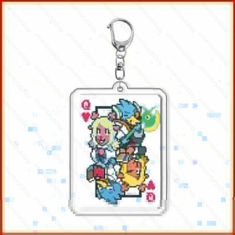 G2P Deltarune Spamton Nữ Hoàng Vua Jevil Pixel Nghệ Thuật Poker Thẻ Acrylic Móc Khóa Nhân Vật Trò Ch