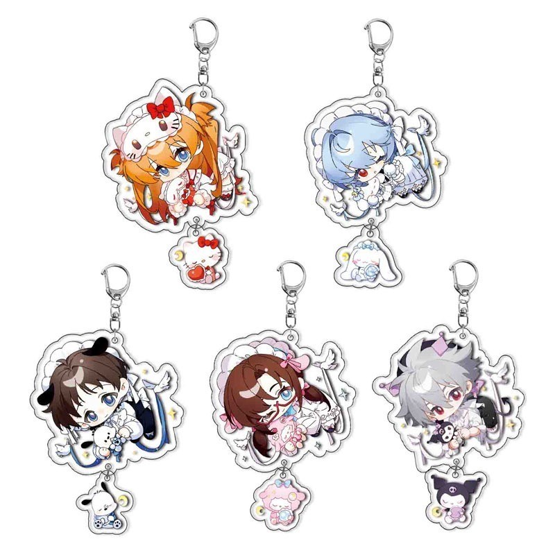 EVA Neon Genesis Evangelion Ayanami Rei Soryu Asuka Langley Nagisa Kaworu Acrylic Keychain