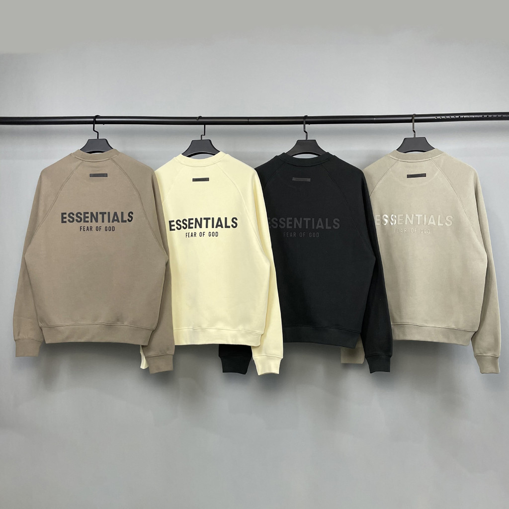 9I89 FOG Double Line ESSENTIALSHHH Double row silicone letters on the back, fleece-lined, unisex cre