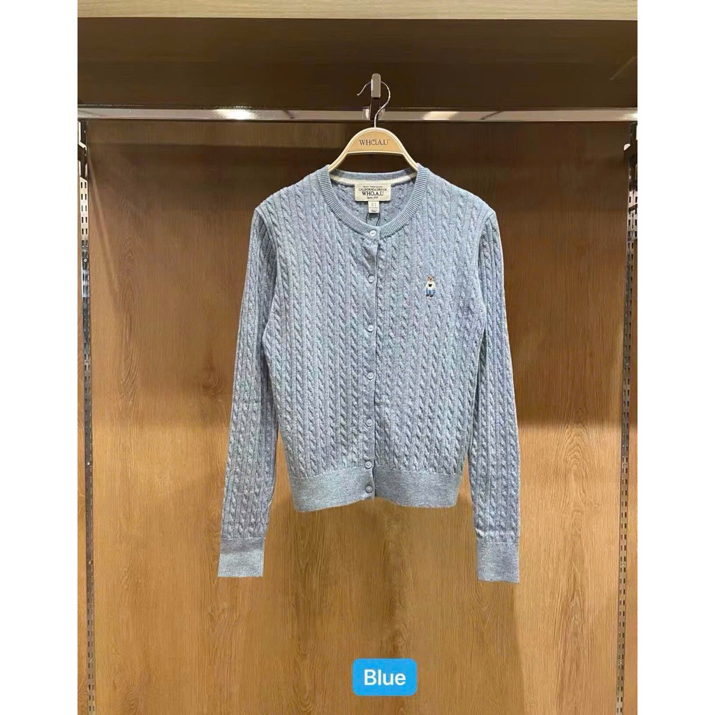 Order - Whoau áo Cardigan mỏng - Blue