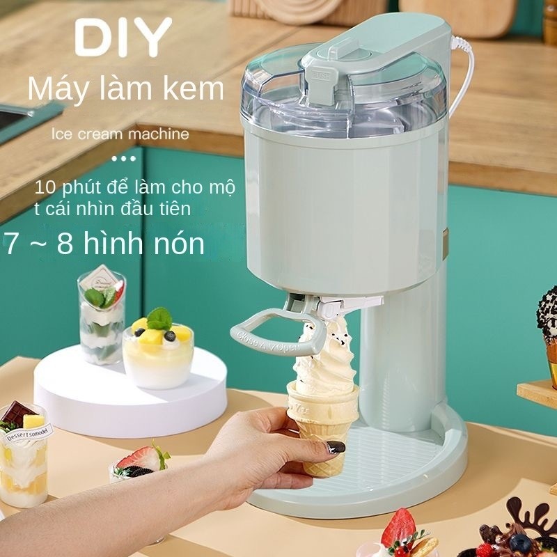 Máy làm kem tự động loại nhỏ tự sáng tạo áy làm kem trái cây mini gia đình máy làm kem kem tự làm cho trẻ em