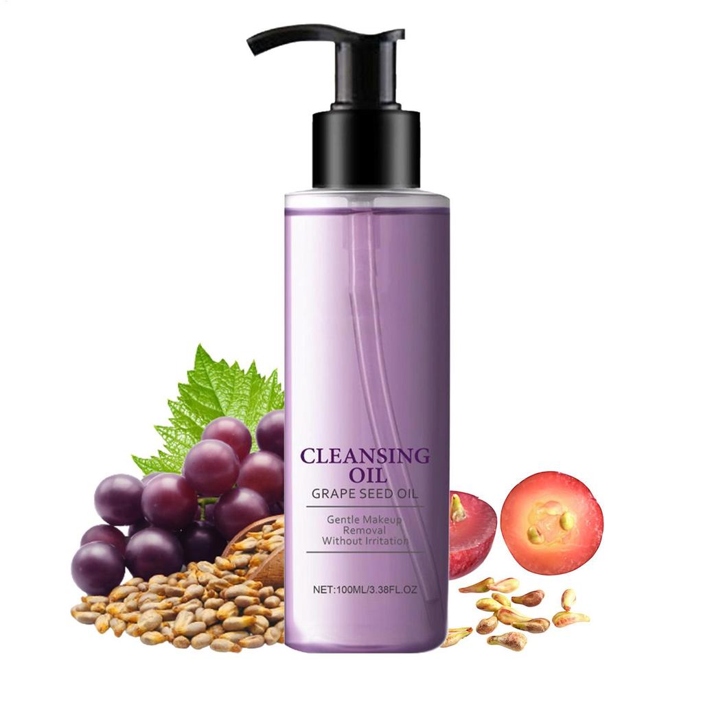 Oil Makeup Remover Grape Moisturizing Makeup Remover Pore Cleanser for Sensitive Skin Care 100ml Fac