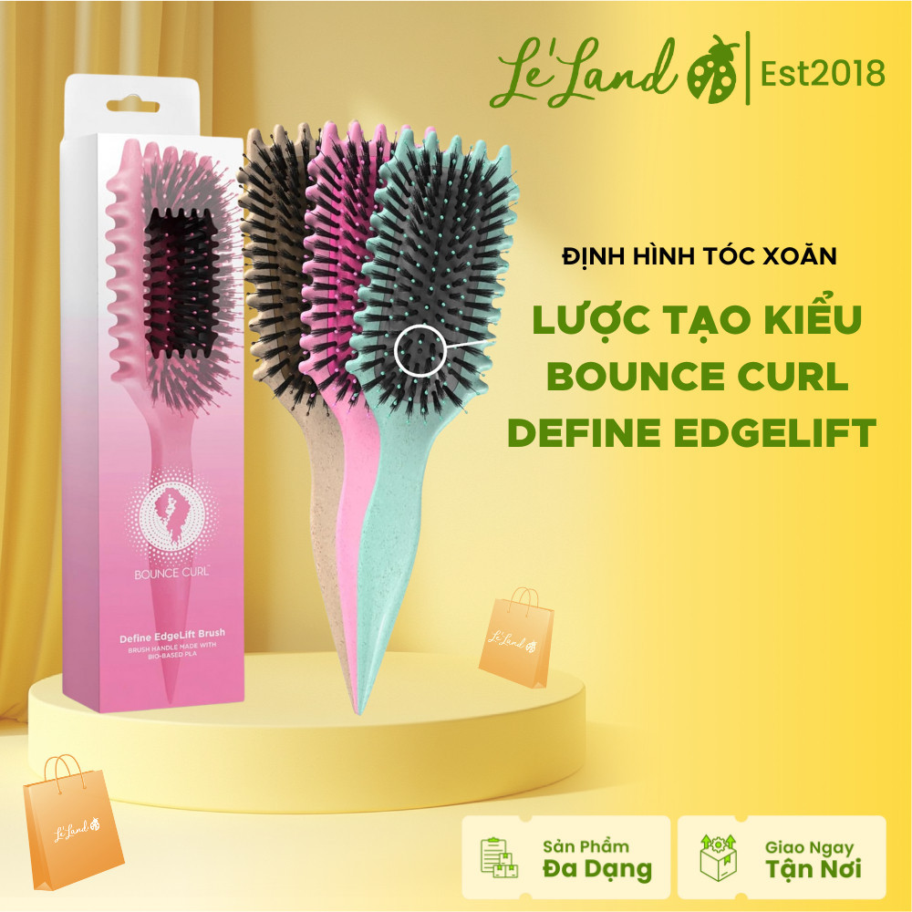 Lược tạo kiểu tóc xoăn Bounce Curl Define EdgeLift Brush loại răng thưa