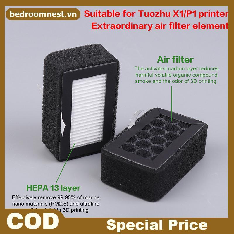 PHÒNG BEDROOM 1 / 2 / 3 Nâng cấp cho Bộ lọc Bambu Lab X1C P1S P1P HEPA 13 + Bộ lọc không khí Combo t