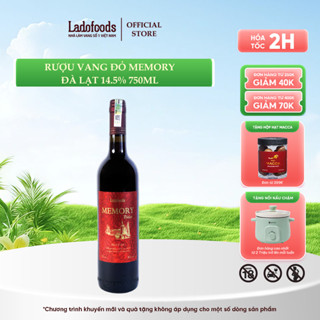 [TẶNG MACCA ĐƠN 399K] Rượu Vang Đỏ Memory Đà Lạt 14.5% 750ml