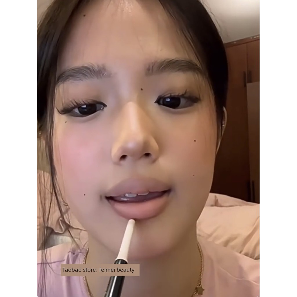 Jaden jaden Zhang Sijieli ĐẩySWEET Double-Headed Lip Liner + Lip Brush Màu Khỏa Thân Màu Thịt Móc Mô