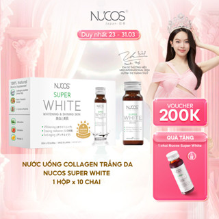 TPBVSK Nước Uống Collagen Nucos Super White Hỗ Trợ Dưỡng Trắng Da Hỗ Trợ Mờ Thâm Nám Hộp 10chaix50ml