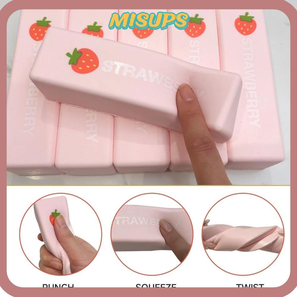 MISUPS Bơ Bóp Đồ Chơi, Dâu Dính Chậm Đàn Hồi Bóp Bóng Căng Thẳng, Quà Tặng Thư Giãn Tay Fidget Mềm B