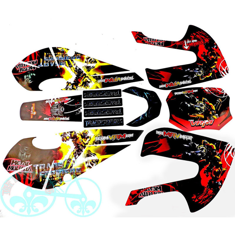 Off-Road Phụ Kiện Xe Máy Kawasaki Off-Road Xe Dán Kéo Hoa Nhỏ Cao Sai Đề Can Full Xe Dán