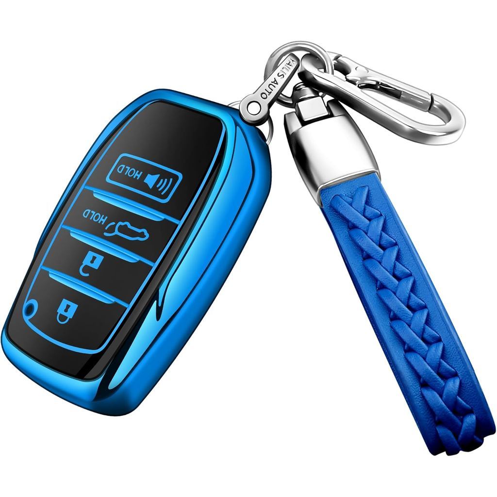 Autophone cho Toyota Key Fob Cover có móc khóa da Vỏ mềm cho 2025 Camry, 4Runner 2021-2025 Venza, Ra