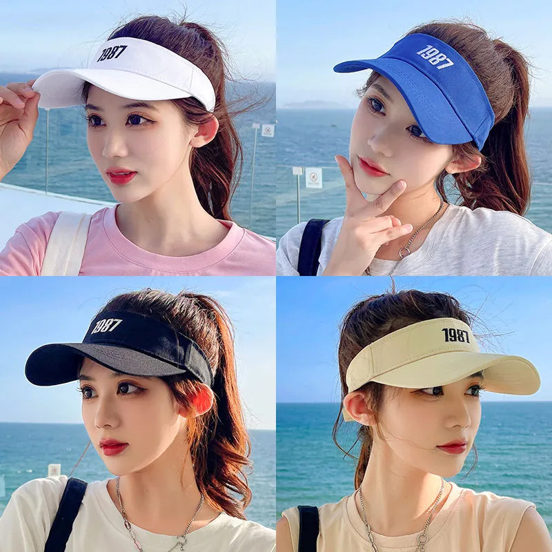 Mũ chống nắng chống nắng All-Match Hollow Top Sun Running Topless Cap