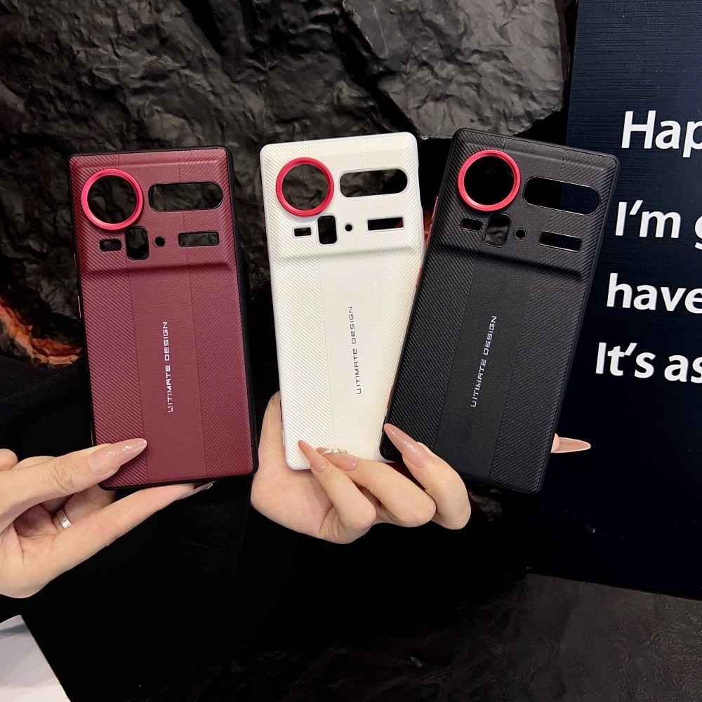 Dành Cho Nubia Z80 Ultra Ốp Lưng Sang Trọng Cứng PU Thời Trang Bảo Vệ Mặt Sau Dành Cho ZTE Nubia Z80