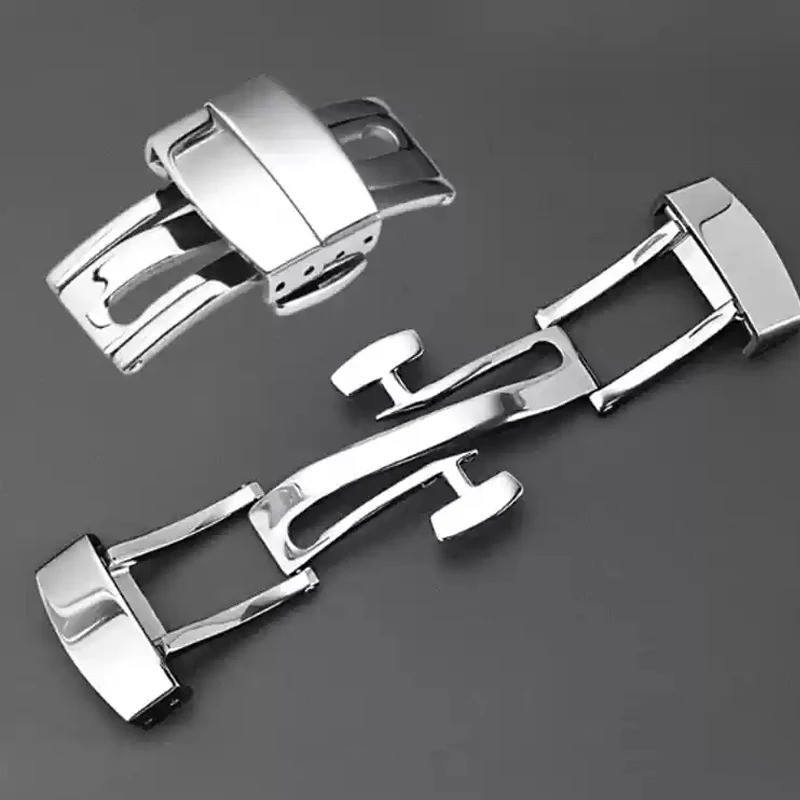 Khóa Đồng Hồ Cho Patek Philippe Silicone 5164A 5167A 5168A Aquanaut Gấp Thép Không Gỉ Gấp Dây Đeo Đồ