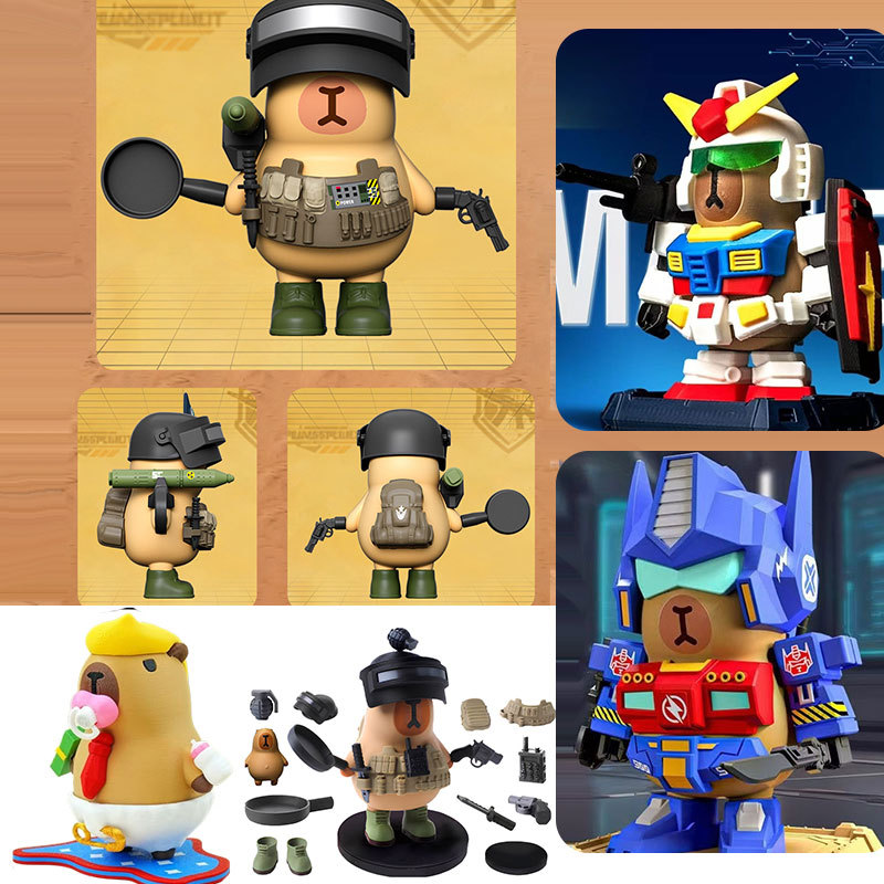 Đồ chơi in 3D Capybara Hình dạng nam châm Một loạt các đồ chơi mô hình nối cho quà tặng trẻ em