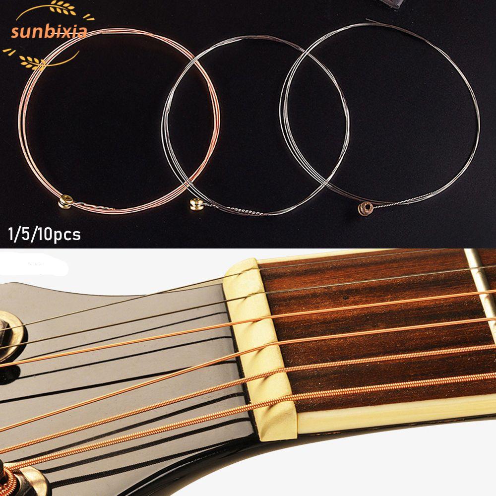 SUNBIXIA 1 / 5 / 10 Dây Đàn Guitar Acoustic 3 Kiểu Phụ Kiện Âm Nhạc Nhạc Cụ