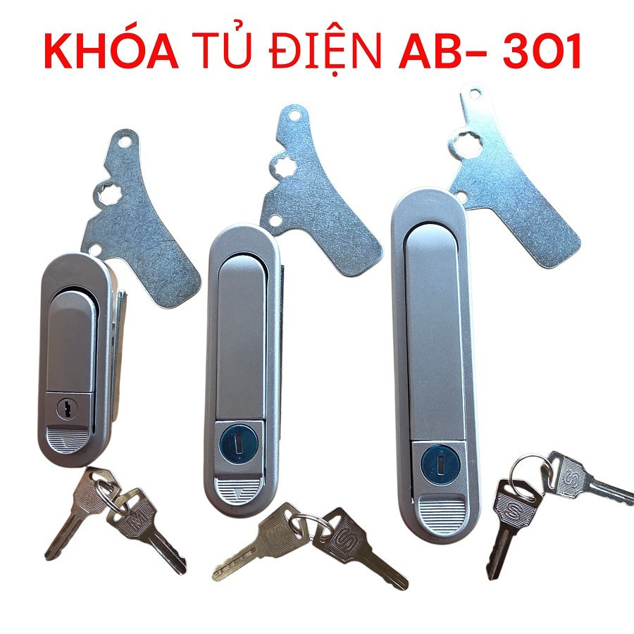 Khóa cửa tủ điện AB301, bền và chống gỉ, kích thước AB301-1-1, AB301-2-1, AB301-3-1 KUGZ