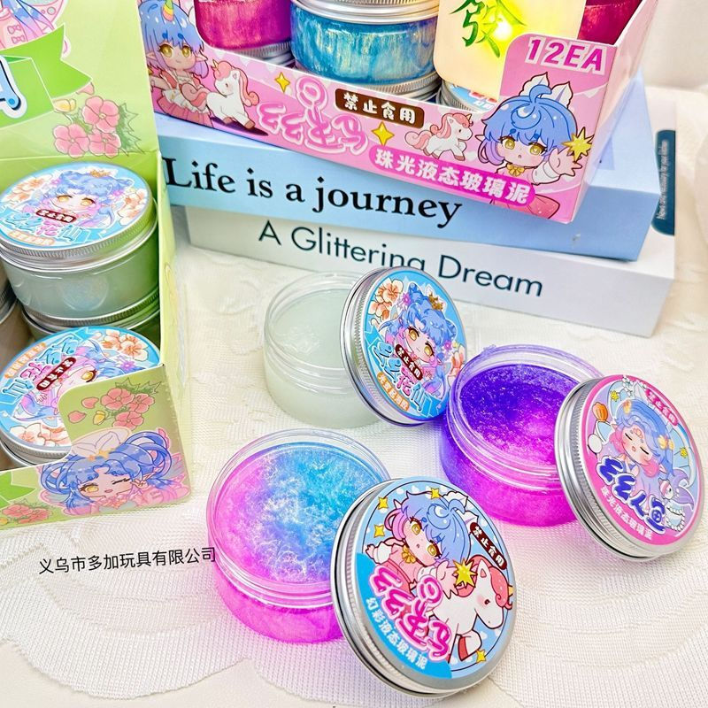 New Product#X Mermaid Pearlescent Liquid Glass Mud Non-Newtonian Fluid Liquid Glass Mud Chameleon Ch