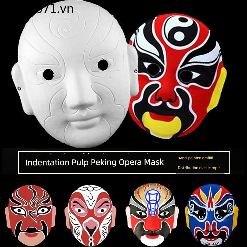 DIY Coloring Peking Drama Art Material Pack Mặt nạ phôi trắng