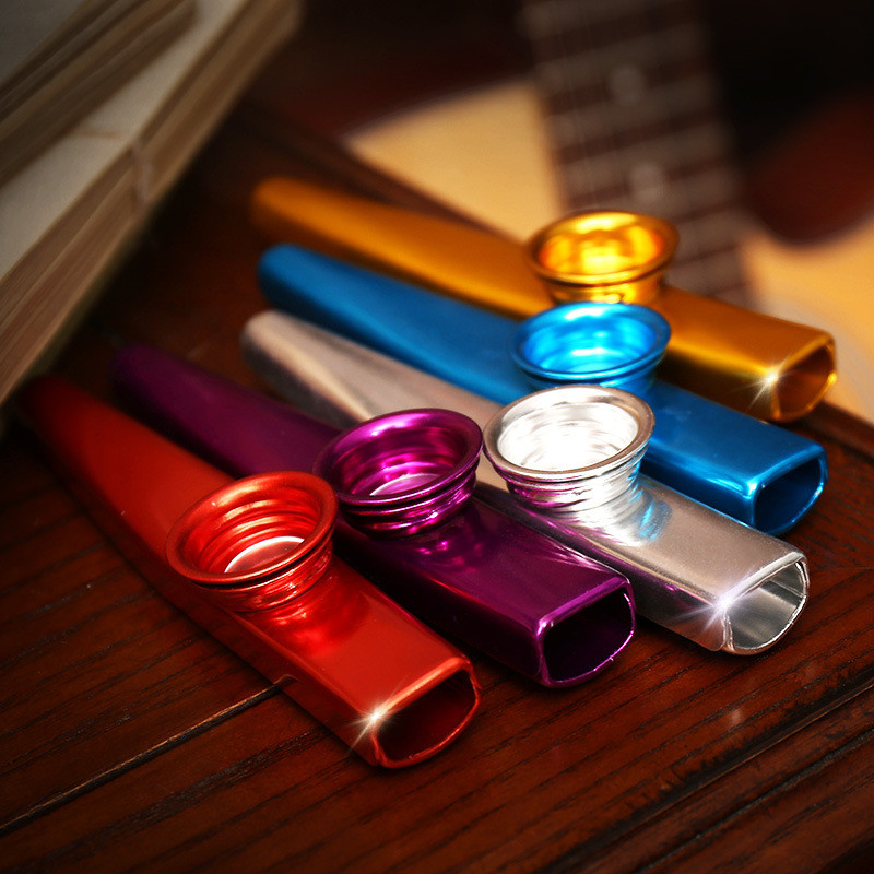 A.Metal Kazoo Kazoo Kazoo Kazoo Gazoo Guitar Ukulele Đồng Hành Bộ Thẻ Sáo Niche Nhạc Cụ Dễ Học AGE0