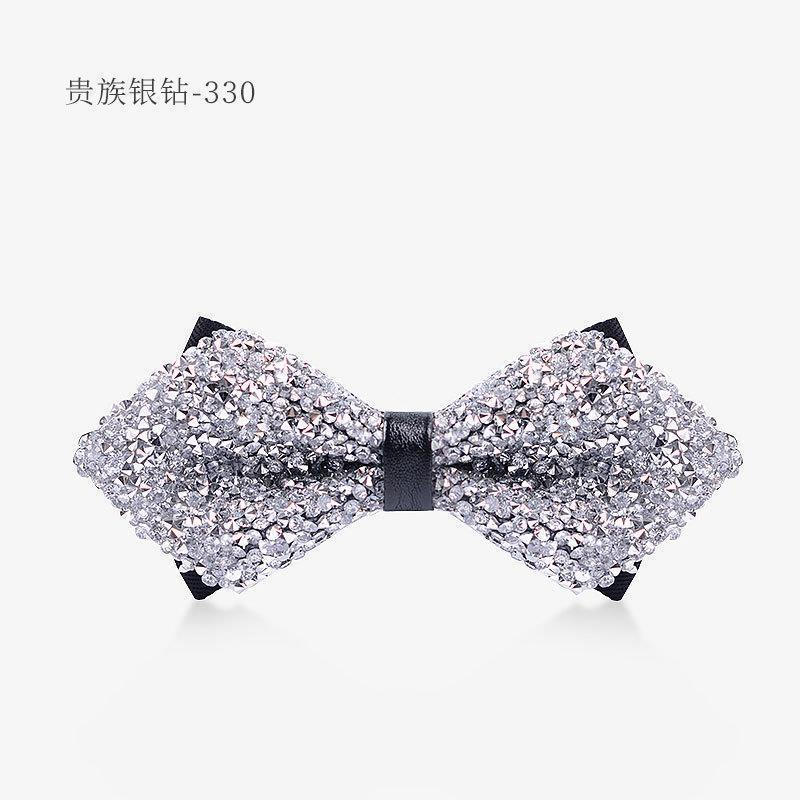New Product#gold Black Rhinestone Trendy Bow Tie for Men Wedding Wedding Groomsman British Style Men