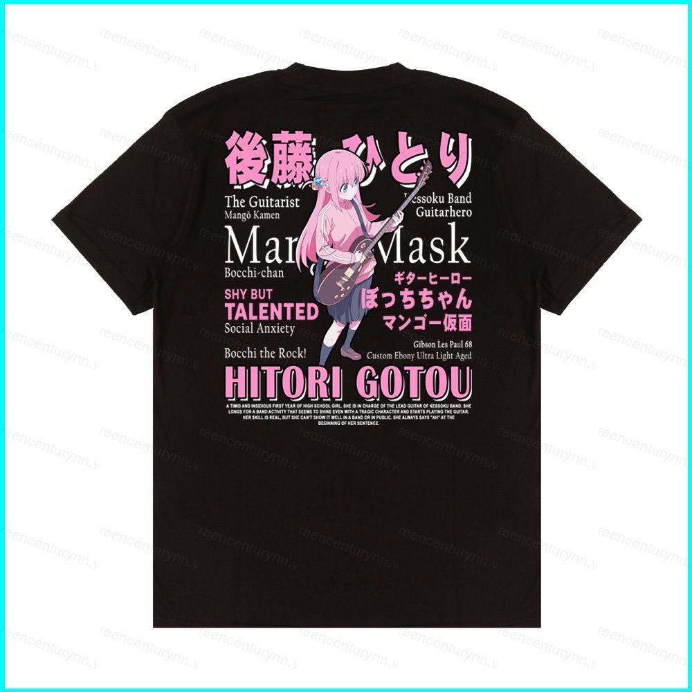 GN Anime áo thun Bocchi the Rock - Áo tay ngắn unisex đa size thời trang