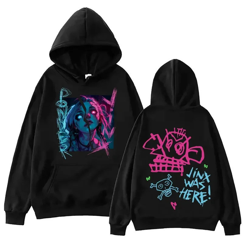 Áo Hoodie Arcane-Jinx Harajuku Hip Hop