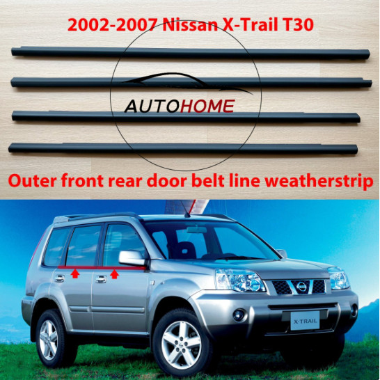 Dành Cho Xe Nissan X-Trail T30 2001-2007 XTrail Bên Ngoài Dải Thời Tiết Cửa Sổ Bộ Con Dấu