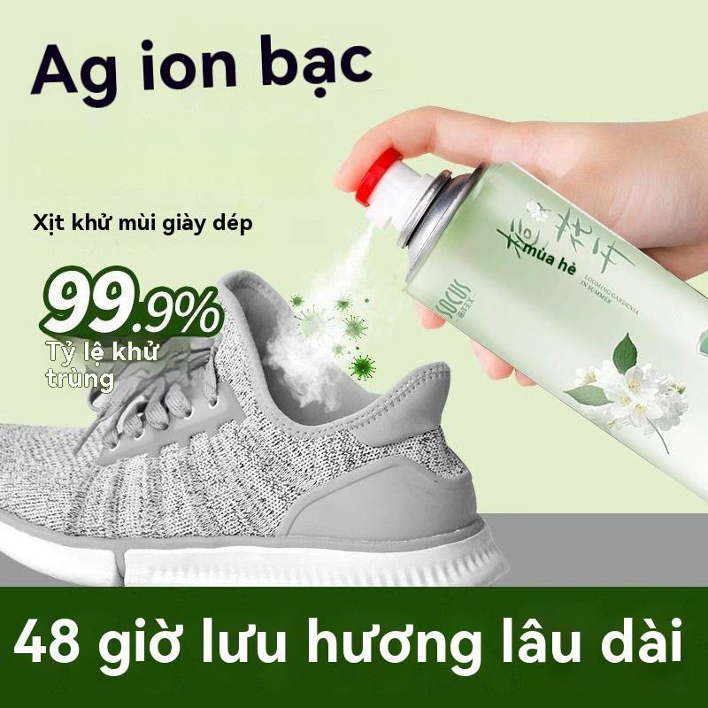 Xịt khử trùng và khử mùi, giày và tất Gardenia, với khử trùng ion bạc, sấy khô, kháng khuẩn, hương t