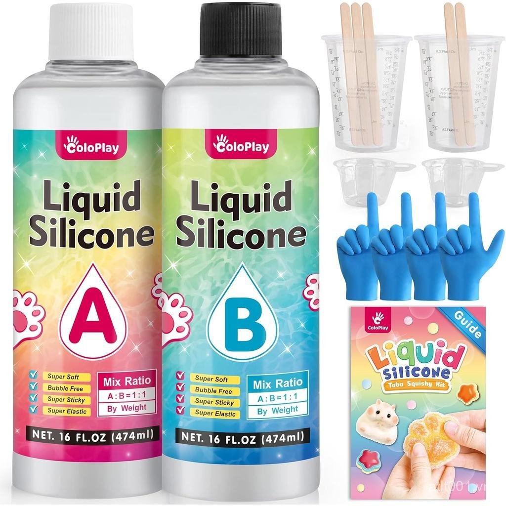 ColoPlay Taba Squishy Kit - Cao su 32OZ có hướng dẫn, không bong bóng và nhanh hơn - FuFu Squishy Ki