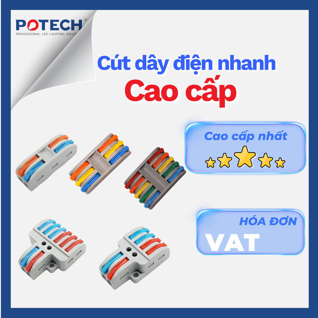 CAO CẤP| Cút nối dây điện nhanh PCT tiện lợi siêu nhanh, dễ sử dụng các loại