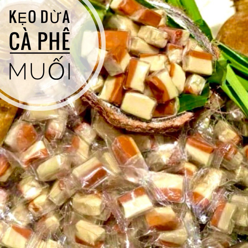Kẹo dừa cafe muối đặc sản Bến Tre, cà phê muối ít ngọt