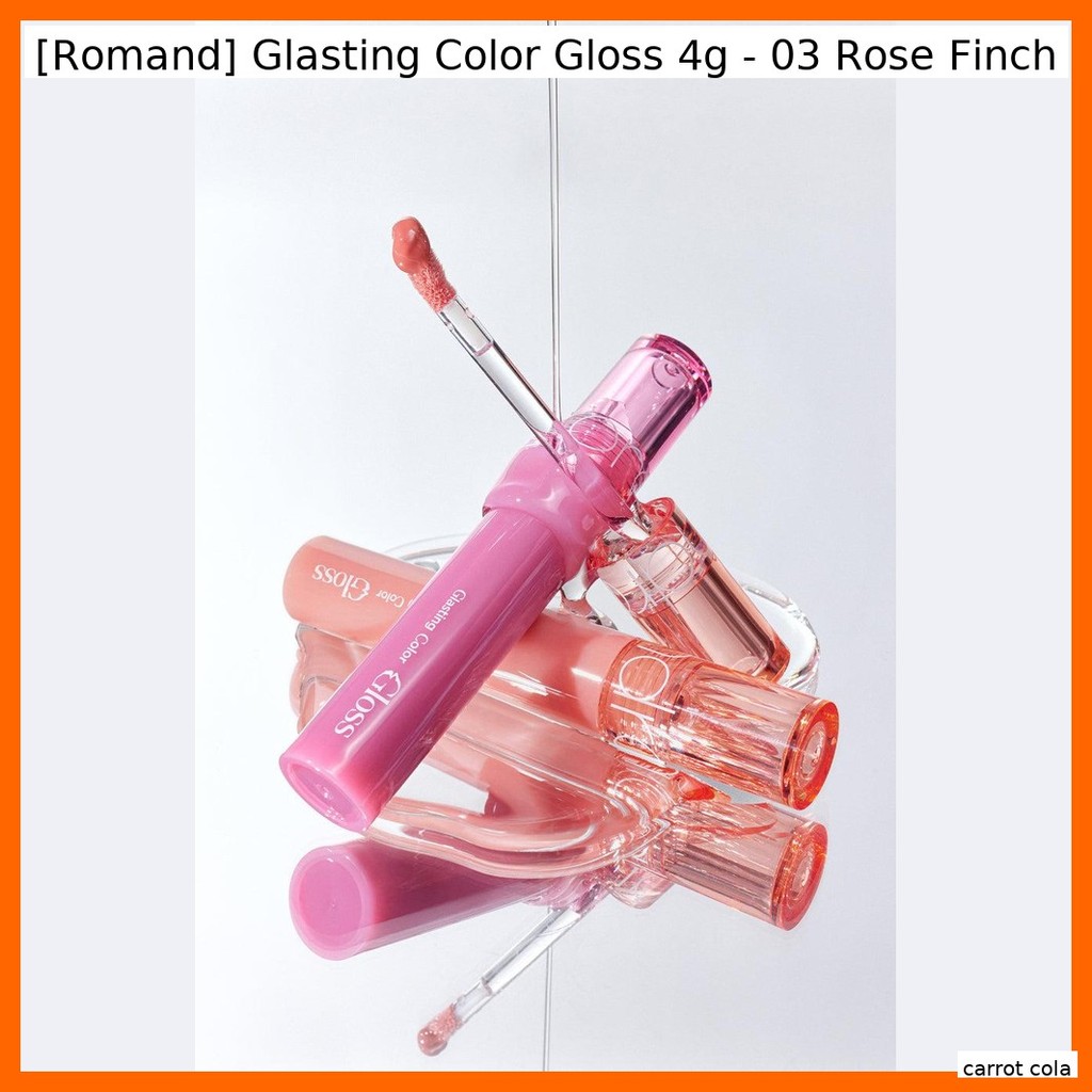 [Romand] Glasting Color Gloss 4g - 03 Rose Finch / Son bóng Hàn Quốc / Bóng bóng / 100% Authentic by