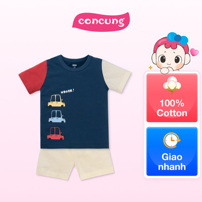 Bộ bé trai ngắn Animo Easy HN0426016 (3Y,Dương-kem)
