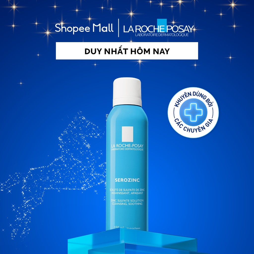 Xịt khoáng giúp làm sạch & làm dịu cho da dầu mụn La Roche Posay Serozinc 150ML